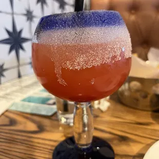 Strawberry Margarita with sugar