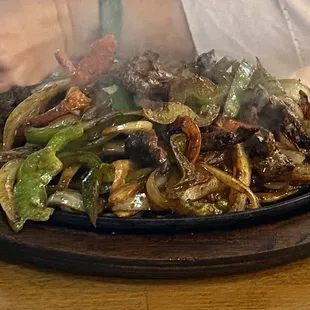 Steak fajitas