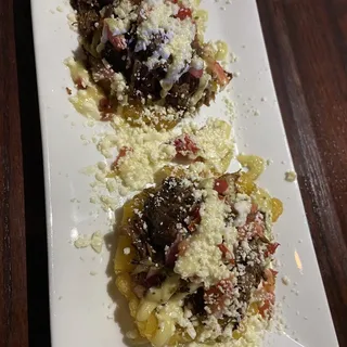 Stuffed Green Fried Plantains/Tostones Rellenos