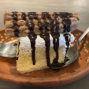 Churro-licious, Tres Leches Cake with churros