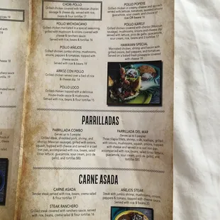 the menu