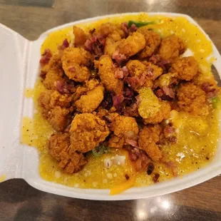 Fried shrimp and grits