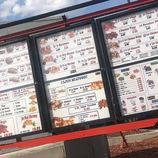 Menu &amp; prices as of April 2020