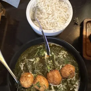 Palak paneer kofta