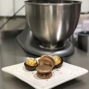 Custom Flavor-Ferrero Rocher Macarons