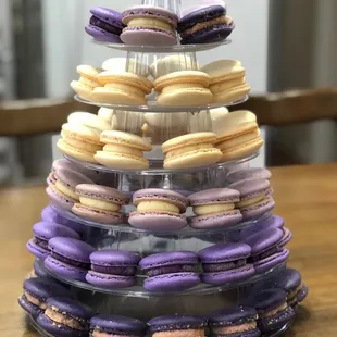 Ombre Purple Macaron Tower