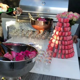 Pink Ombre Macaron Tower