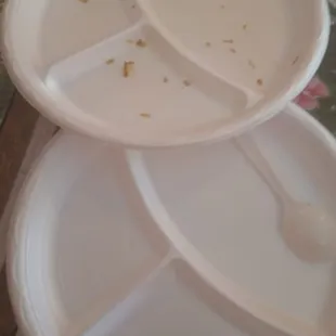 This is what i was given to rest my lunch on.  Not only was the girl so the register rude but lazy too!