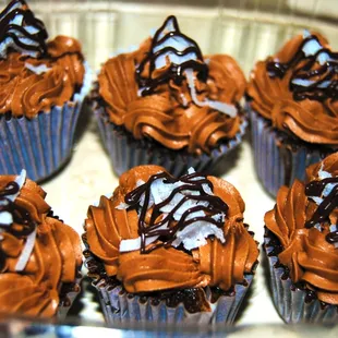 Mini German Chocolate Cupcakes
