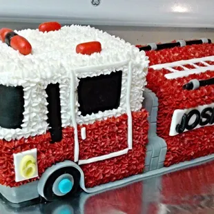Fire truck cake for customer