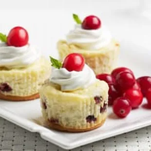 Mini Cranberry Cheesecakes