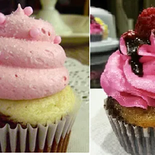 Raspberry Neapolitan.. Left: What we were expecting. Right: What we received.