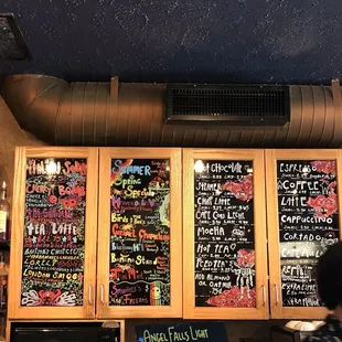 menus on the wall