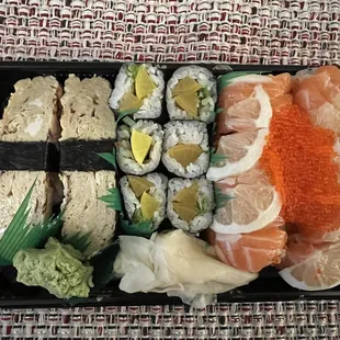 Left: tamago Middle: oshinko Right: 49ers roll