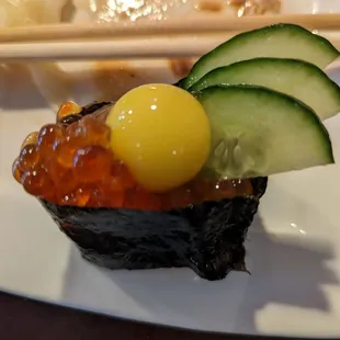 Ikara with quail egg