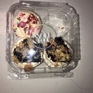 Red Velvet &amp; I believe Blueberry Crumble cupcake?