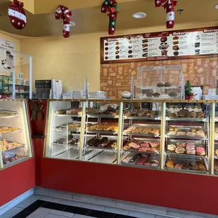 a bakery with a variety of pastries