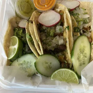 Three delicious tacos