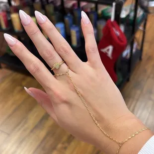Permanent jewelry hand chain