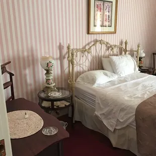 This was after a guest had left so the bed isn't made but looks really comfortable!