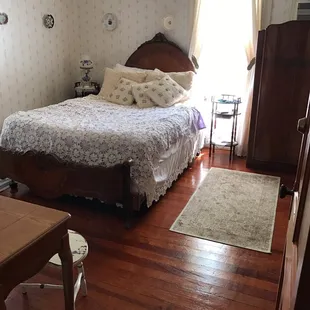 This was our room, don't mind the messy bed. Our room was one of the smaller rooms, but still comfortable!