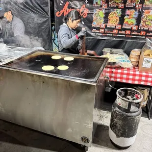 Hand made corn tortillas