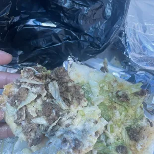 Torta de asada. So soggy it just fell apart.