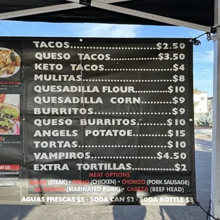 Menu Item and Pricing
