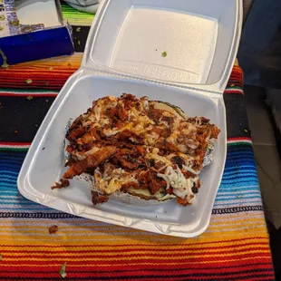 Angel's potatoes con al pastor