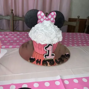 Smash cake and regular size cupcakes