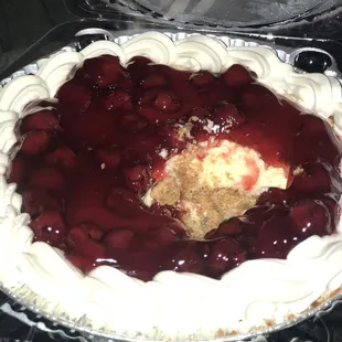 Cherry Cheesecake *partially eaten