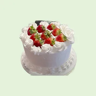 8&apos; Vanilla, Chocolate, Strawberry, or Marble (3 or 4 layers) with whipped topping or buttercream