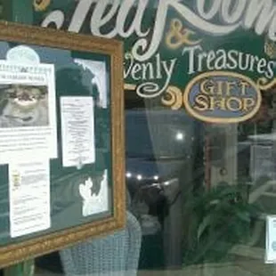 the entrance to the shop