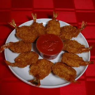 10 Piece Jumbo Butterfly Shrimp $8.50