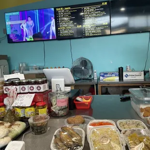 a view of the counter
