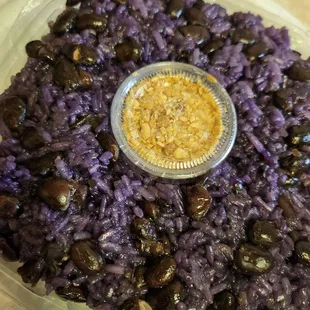 Purple black beans sticky rice is $4.00