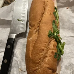 Banh mi dac biet. $7.15 (around that, but no more than $8 after tax).