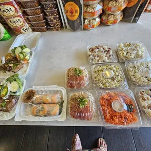 Pre made food. To go meals.