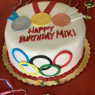 Olympic-themed Birthday Cake - Another delicious dessert from Angela's Bakery.