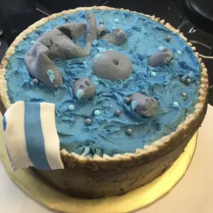 "Elephant Taking A Bath" Birthday Cake