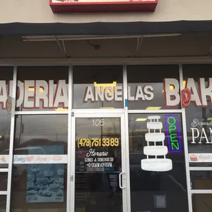 the front of the bakery