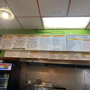 Updated menu prices