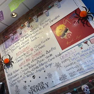 Menu and indoor/outdoor photos of restaurant.