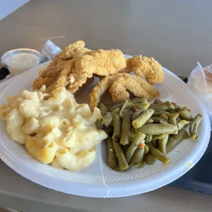 Lunch plate of southern food