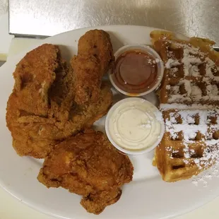 Chicken and waffles