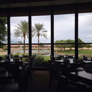 Great view from every table of  Sun City Grand Golf course. What a way to enjoy dinner!