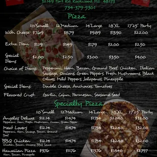Menu for 2021