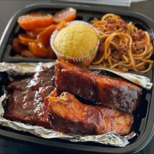 a meal in a plastic container