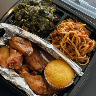 a meal in a plastic container