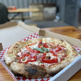 a pizza in a box